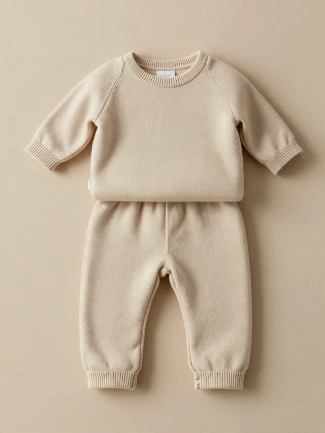 Folded knitted baby cardigan